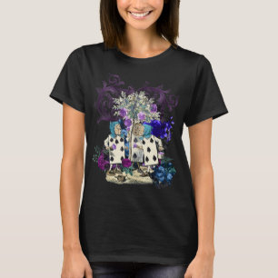 Lila Aquamarine Steampunk Cards Rose Garden Alice  T-Shirt