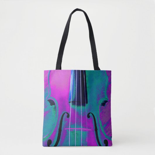 Lila Aquamarine Violintotasche Tasche (Vorderseite)