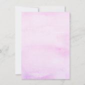 Lila Aquamarine Wasserfarbe Floral Bat Mitzvah Save The Date (Rückseite)