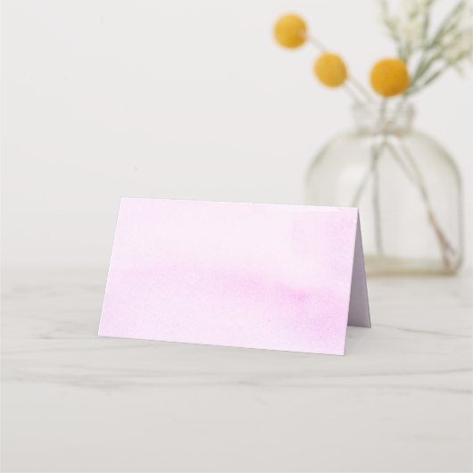 Lila Aquamarine Wasserfarbe Platzkarte (Rückseite)