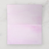 Lila Aquamarine Wasserfarbe Platzkarte (Innenseite Aufgefaltet)