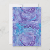 Lila Aquamariner Aquarellbaum Bat Mitzvah Save The Date (Rückseite)