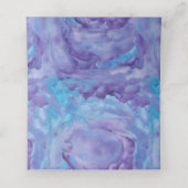 Lila Aquamariner Aquarellbaum Platzkarte (Innenseite Aufgefaltet)