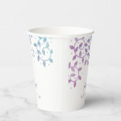 Lila + Aquamariner Baum Bat Mitzvah Pappbecher (Rechts)