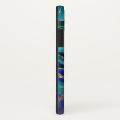 Lila Aquamariner Blauer Galaxienebel Agate Glitzer Case-Mate iPhone Hülle (Hinten/Rechts)