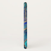 Lila Aquamariner Blauer Galaxienebel Agate Glitzer Case-Mate iPhone Hülle (Hinten/Links)