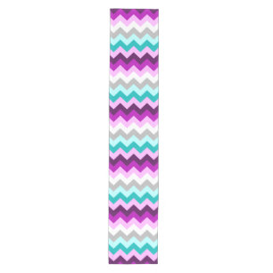 Lila Aquamariner Chevrons Mittlerer Tischläufer