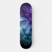 Lila Aquamariner Galaxienebel Traum Nr. 1 Skateboard (Vorderseite)
