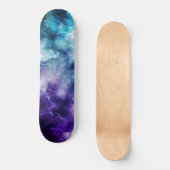 Lila Aquamariner Galaxy-Nebel Marmor Traum Nr. 1 Skateboard (Vorderseite)