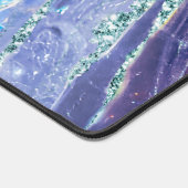 Lila Aquamariner Glitzer Holographic Opal Marmor N Schreibtischunterlage (Ecke)
