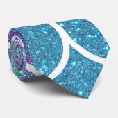 Lila Aquamariner Glitzer Mermaid Scallop-Skala Krawatte (Gerollt)