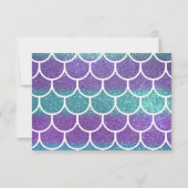 Lila Aquamariner Glitzer Mermaid Scallop-Skala Save The Date (Rückseite)