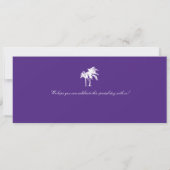 Lila Aquamariner Hibiskus Blume Hawaii Boarding Pa Save The Date (Rückseite)