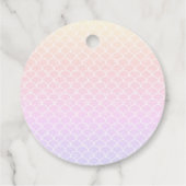 Lila Aquamariner Meerjungfrau Wasserfarbe Geburtst Geschenkanhänger (Rückseite)