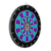 Lila Aquamariner Schwarzer Dartboard 2021 Dartscheibe (Vorderseite Links)