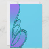 Lila Aquamariner Star von David Bat Mitzvah Einladung (Rückseite)