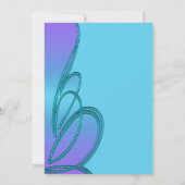 Lila Aquamariner Star von David Bat Mitzvah Einladung (Rückseite)