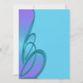 Lila Aquamariner Star von David Bat Mitzvah Einladung (Rückseite)