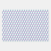 Lila Aquamarines Ananas-Muster Geschenkpapier Set (Vorderseite 2)