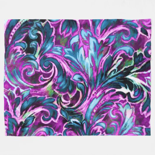 Lila Aquamarines Blau Fleecedecke (Vorderseite (Horizontal))