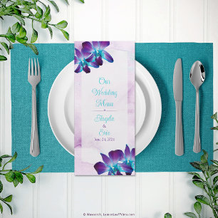 Lila Aquamarines Blue Dendrobium Orchid Wedding Me Werbekarte