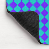 Lila Aquamarines Schachbrett Diamantmuster Mousepad (Ecke)