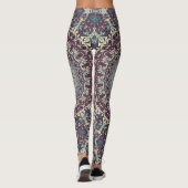 Lila Aquamarines und Creme Mandala Muster Leggings (Rückseite)