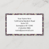 Lila Aquamarines und Creme Mandala Muster Visitenkarte (Rückseite)