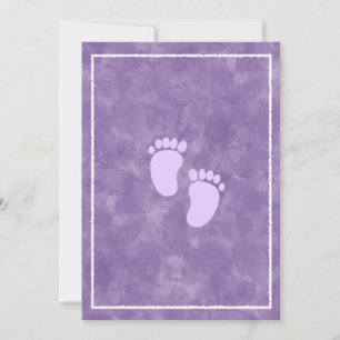 Lila-Aquarell-Baby-Party-Rechteckvorlage  Einladung