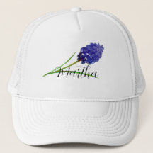 Lila Aquarell-Blume mit dem Namen Trucker Hat
