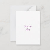 Lila Aquarell-Blume Mitteilungskarte (Rückseite)