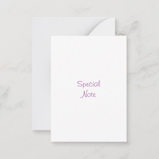 Lila Aquarell-Blume Mitteilungskarte (Rückseite)