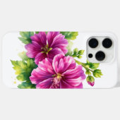 Lila-Aquarell-Blumenillustration  Case-Mate iPhone Hülle (Rückseite (Horizontal))