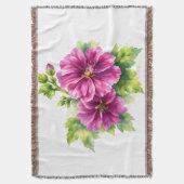 Lila Aquarell-Blumenillustration Decke (Vorderseite Vertikal)