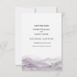 Lila-Aquarell-Hochzeit Save The Date