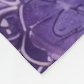 Lila Aquarell-Mandala-Blumen Fleecedecke (Ecke)