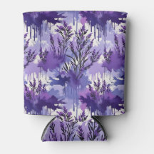 Lila Aquarell mit Blumen