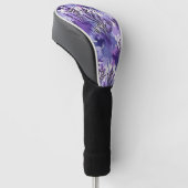 Lila Aquarell mit Blumen Golf Headcover (angewinkelt)