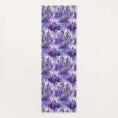 Lila Aquarell mit Blumen Yogamatte (Rückseite)