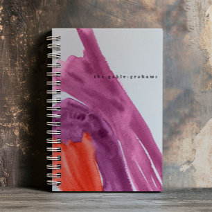 Lila-Aquarell-personalisiertes Journal Notizblock