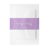 Lila Aquarell-Wäsche-Hochzeit Einladungsbanderole (Vorderseite Beispiel)