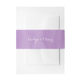 Lila Aquarell-Wäsche-Hochzeit Einladungsbanderole