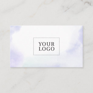 Lila Aquarell-Wash-Minimal-Logo-Geschäftskarte Visitenkarte