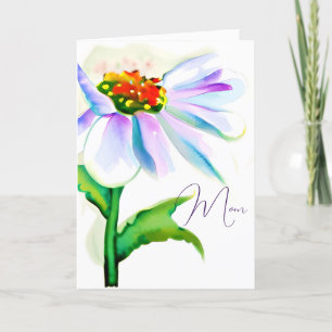 Lila Aquarell-Wildblume individuell zum Muttertag Feiertagskarte