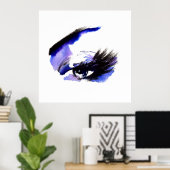 Lila Aquarellaugen machen das Branding unmöglich Poster (Heimbüro)