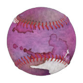 Lila Aquarellbilder Baseball (Rückseite)
