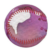 Lila Aquarellbilder Baseball (Vorderseite Links)