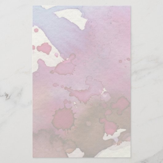 Lila Aquarellbilder Briefpapier (Vorderseite)