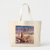 Lila Aquarellbilder Jumbo Stoffbeutel (Vorne)