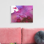Lila Aquarellbilder Leinwanddruck (Insitu (Wohnzimmer))